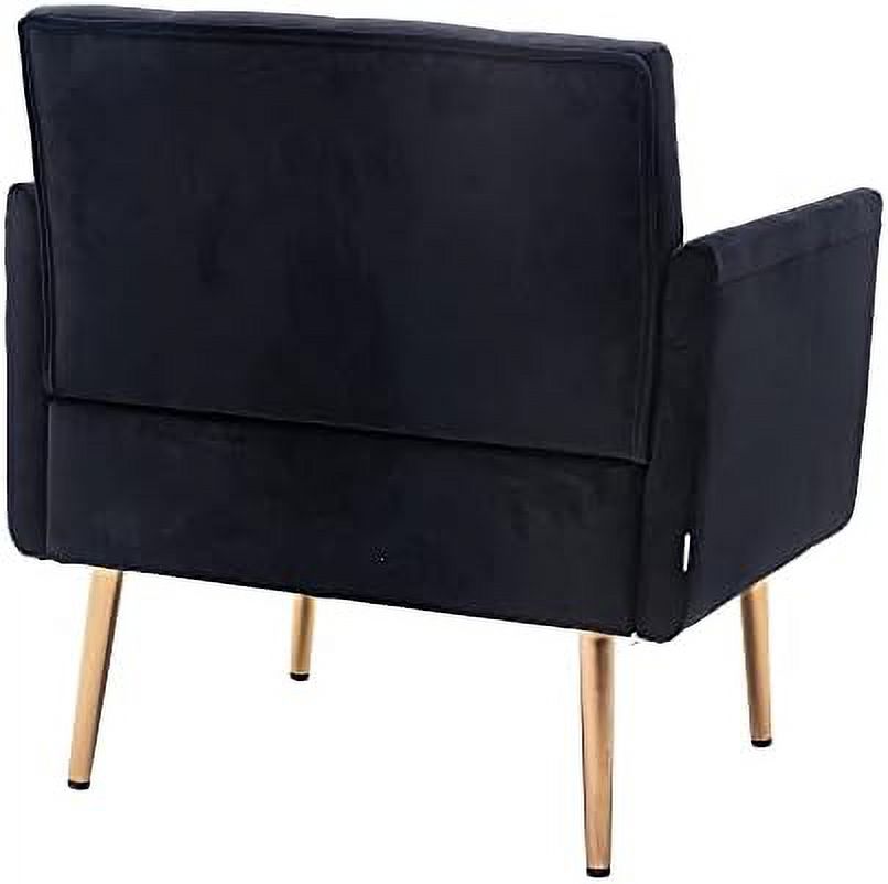 Rose Golden Metal Legs Velvet Accent Armchair U394693