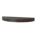 Large Round Wood Floating Wall Shelf Black G480904