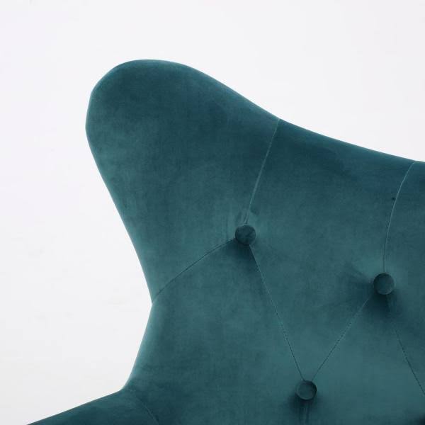 Dark Teal Velvet Arm Chair G782925