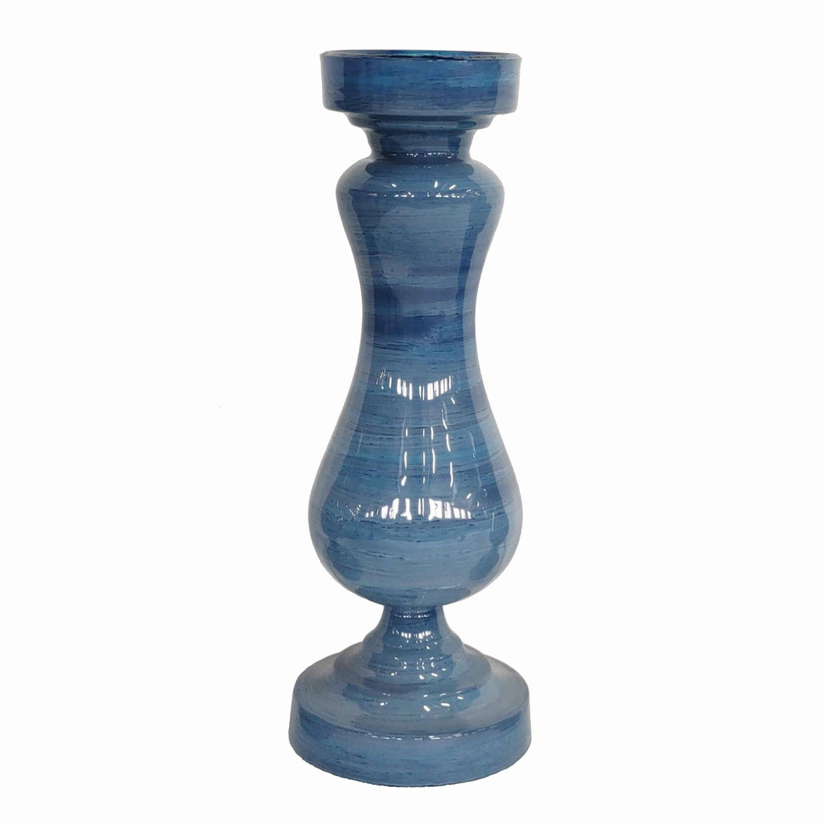 Blue Glass Candle Holder, Set of 2 H443646