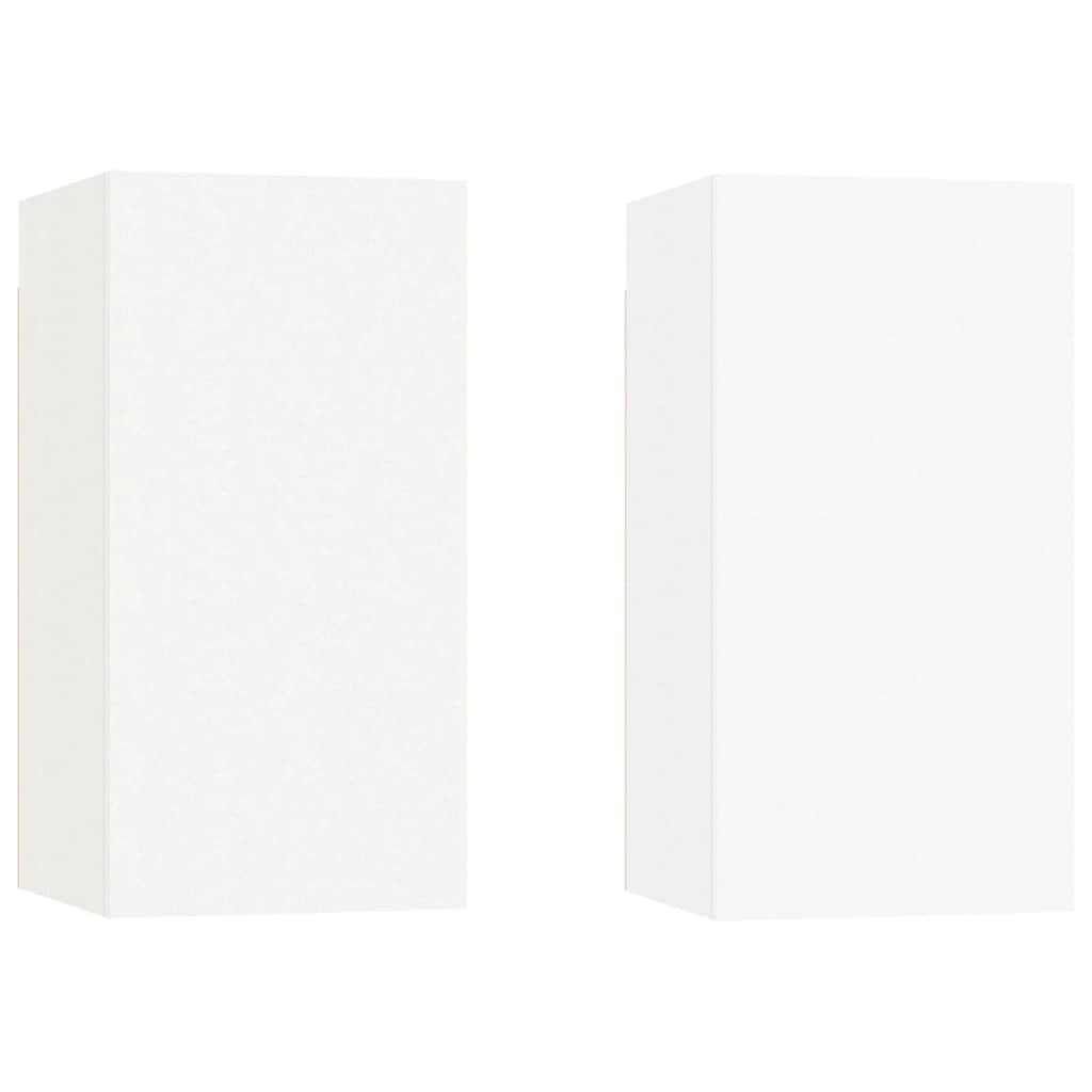 White and Sonoma Oak TV Cabinet Chipboard D715950