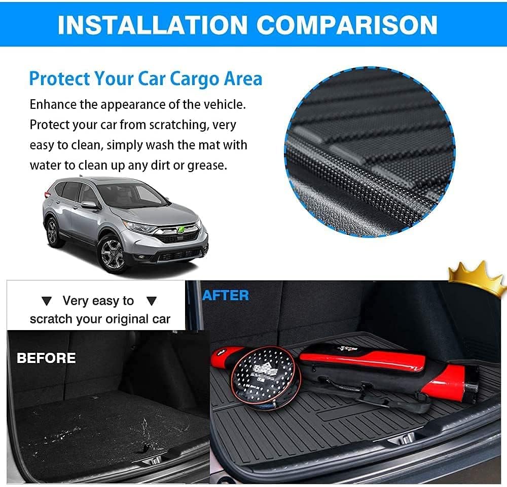 Heavy Duty Trunk Liner for Honda CRV 2007 2011, Anti-Slip Cargo Mat R2256