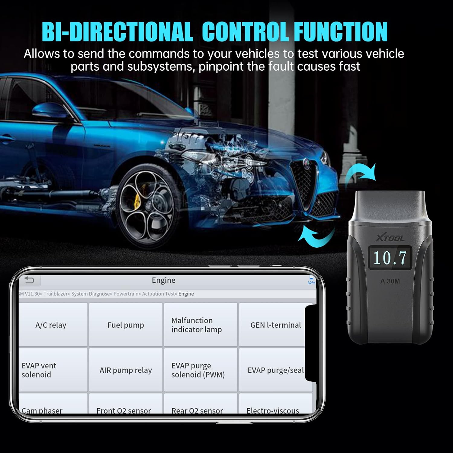 Wireless OBD2 Scanner with All Systems Diagnostics C79627