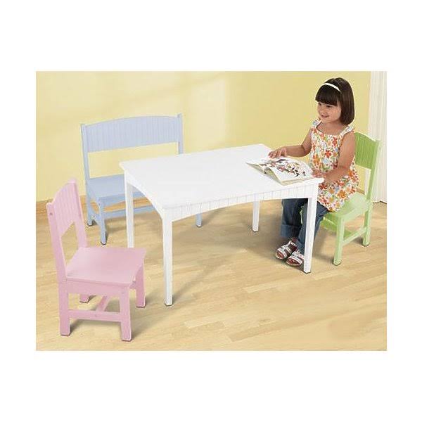 Nantucket Table with Bench and 2 Chairs E8017