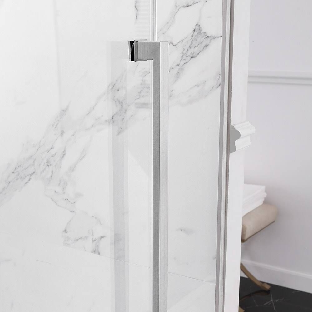 Frameless Sliding Shower Door with Side Panel F30559