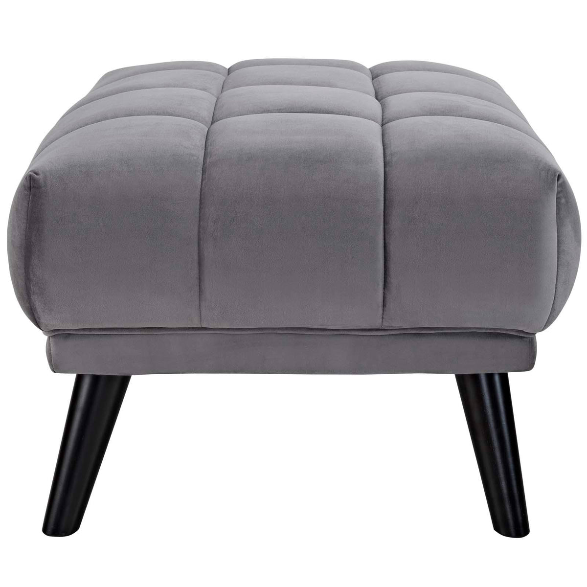 Gray Velvet Ottoman V641