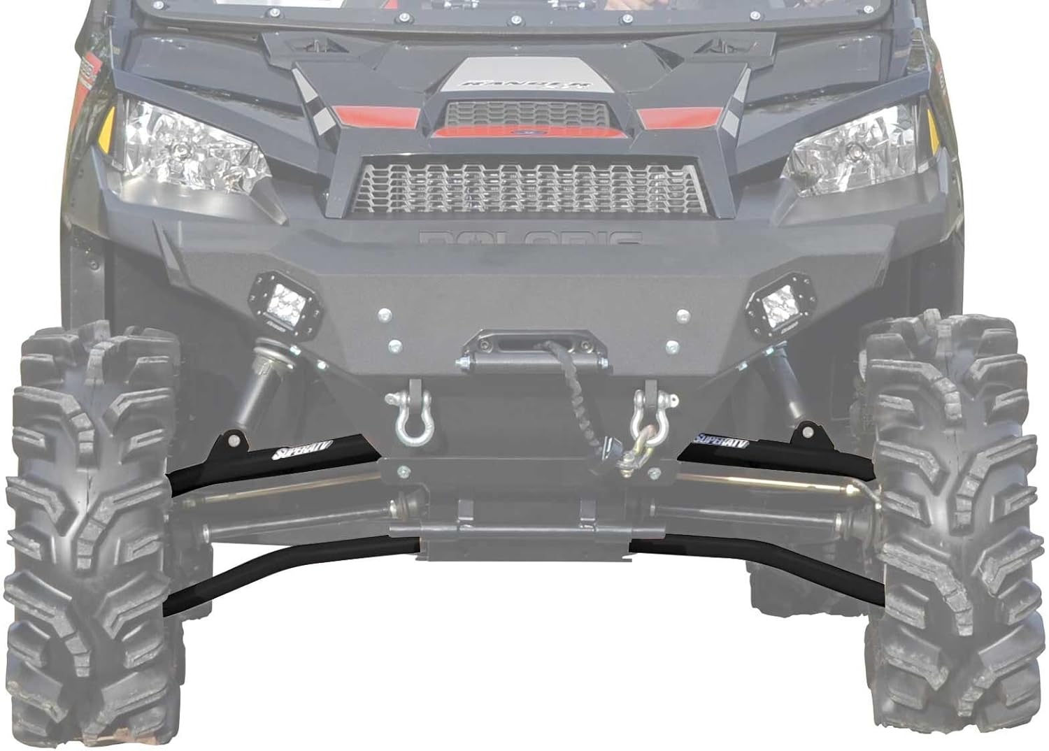 Heavy Duty Arched 1.5" Forward Offset A-Arms for Polaris Ranger Full Size XP 1000 Black H283