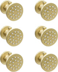 6PCS Brushed Nickel Solid Brass Round Shower Body Spray Nozzle Wall Jets Y960487