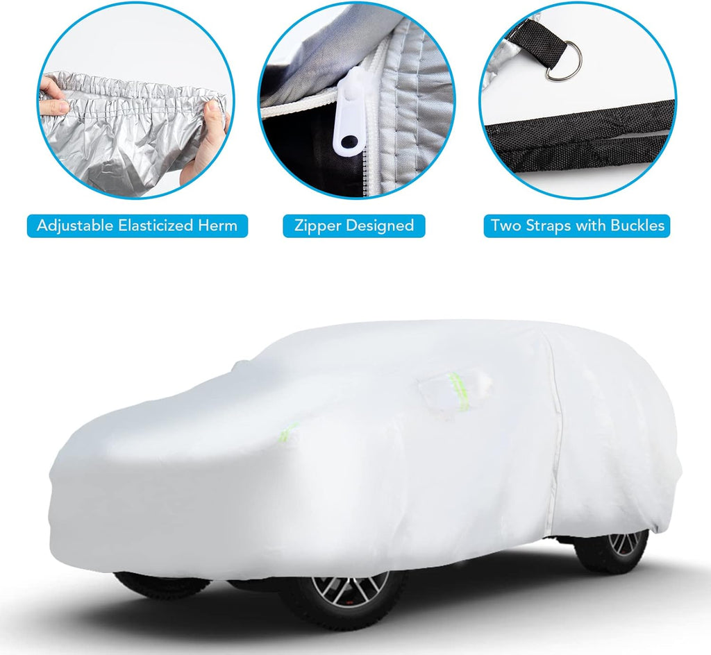 6 Layers All Weather Waterproof Outdoor Full Exterior Car Cover with Zipper M116