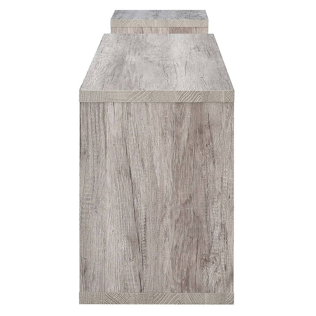 Grey Driftwood 2-Piece L-Shaped Bookcase Set A9009
