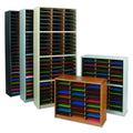 72 Compartment Black Literature Organizer B7596