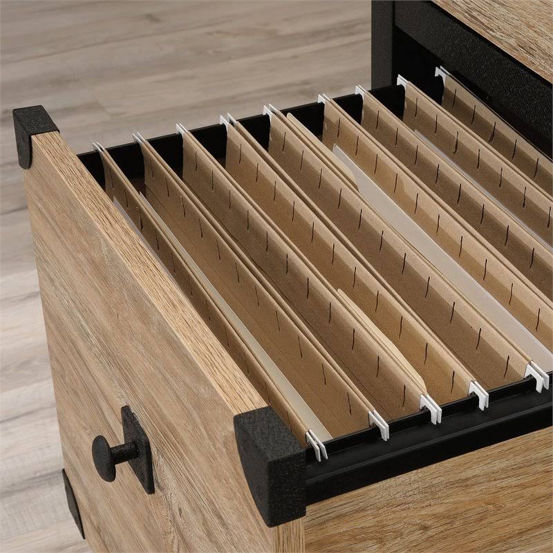 Metal & Wood Rolling Pedestal File Cabinet O94863
