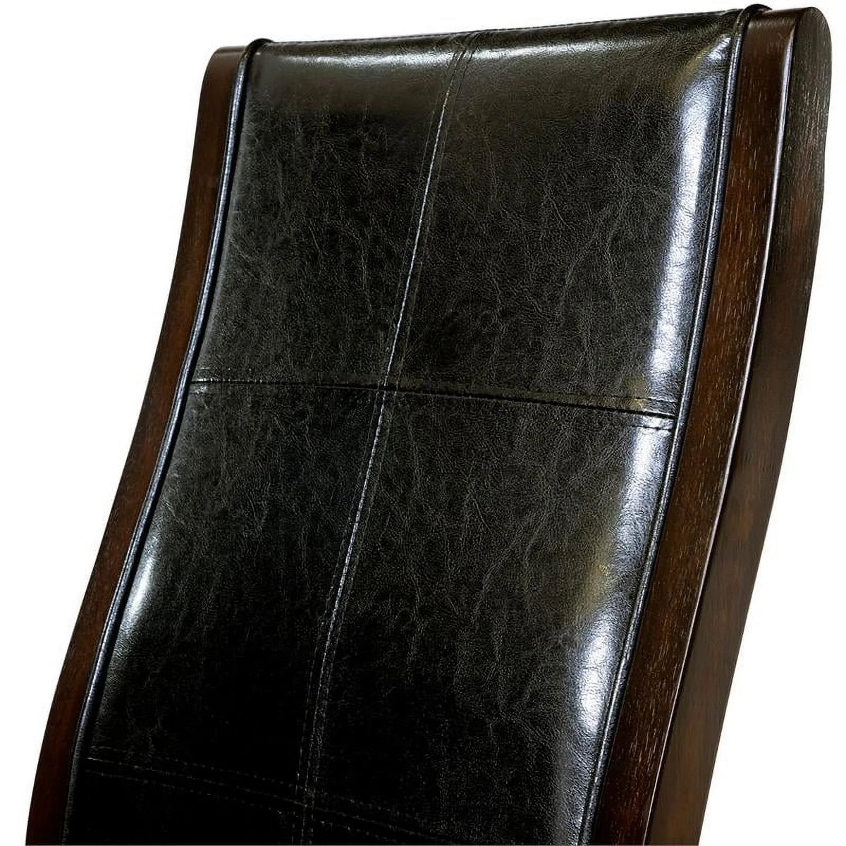 Black Faux Leather Padded Dining Chair Set of 2 C912987