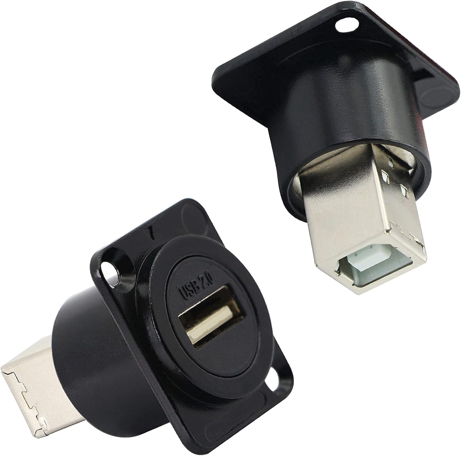 Panel Mount USB A-Female to B-Female Connector R187601