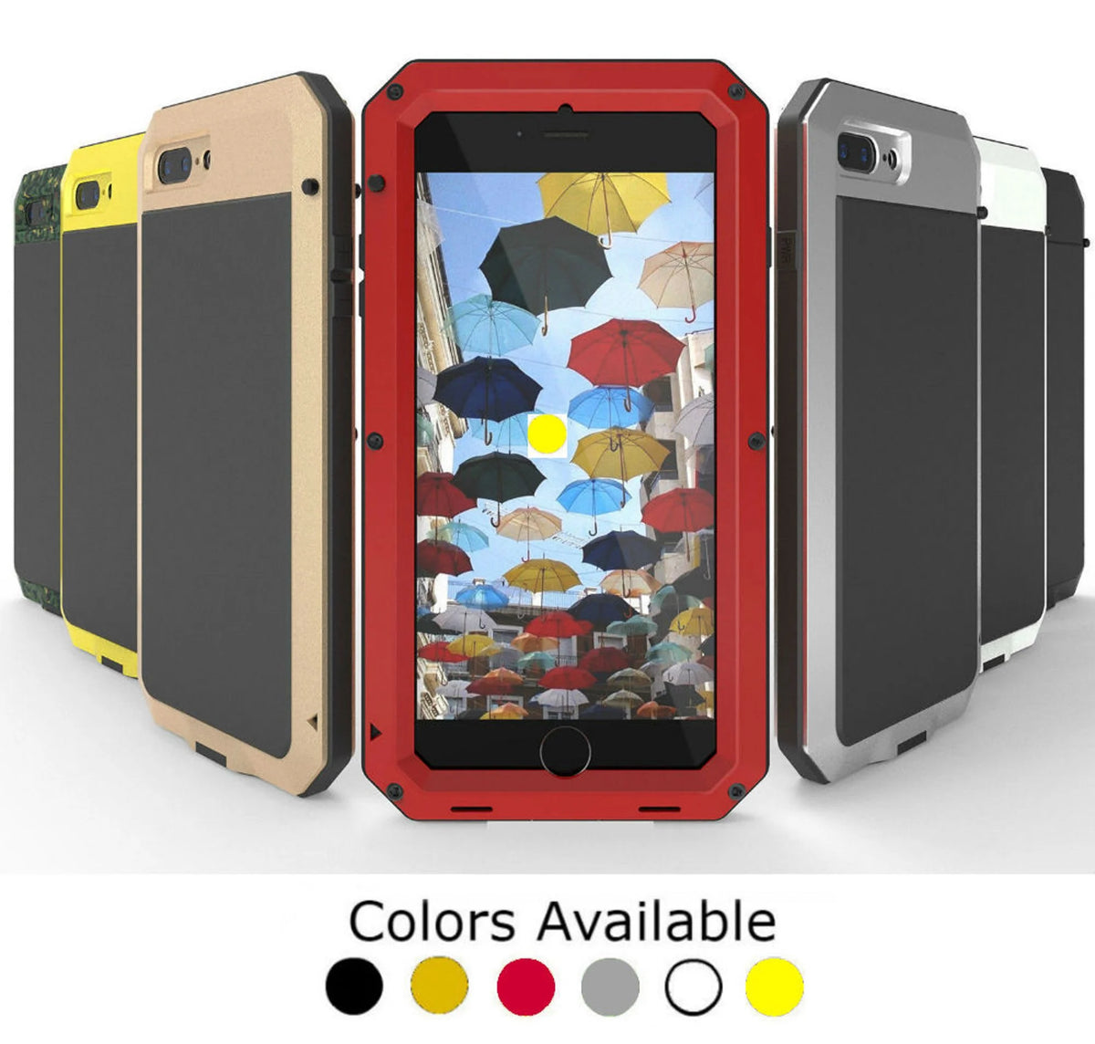 Aluminum Metal iPhone 8 Case (Gold) Shockproof Scratch Resistant Protection F2523