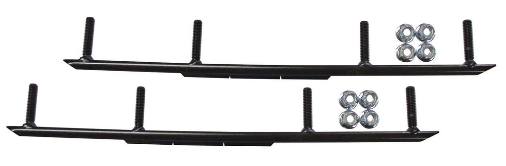 Black XT Snowmobile Skis with 10" Round Bars Complete Kit E818959