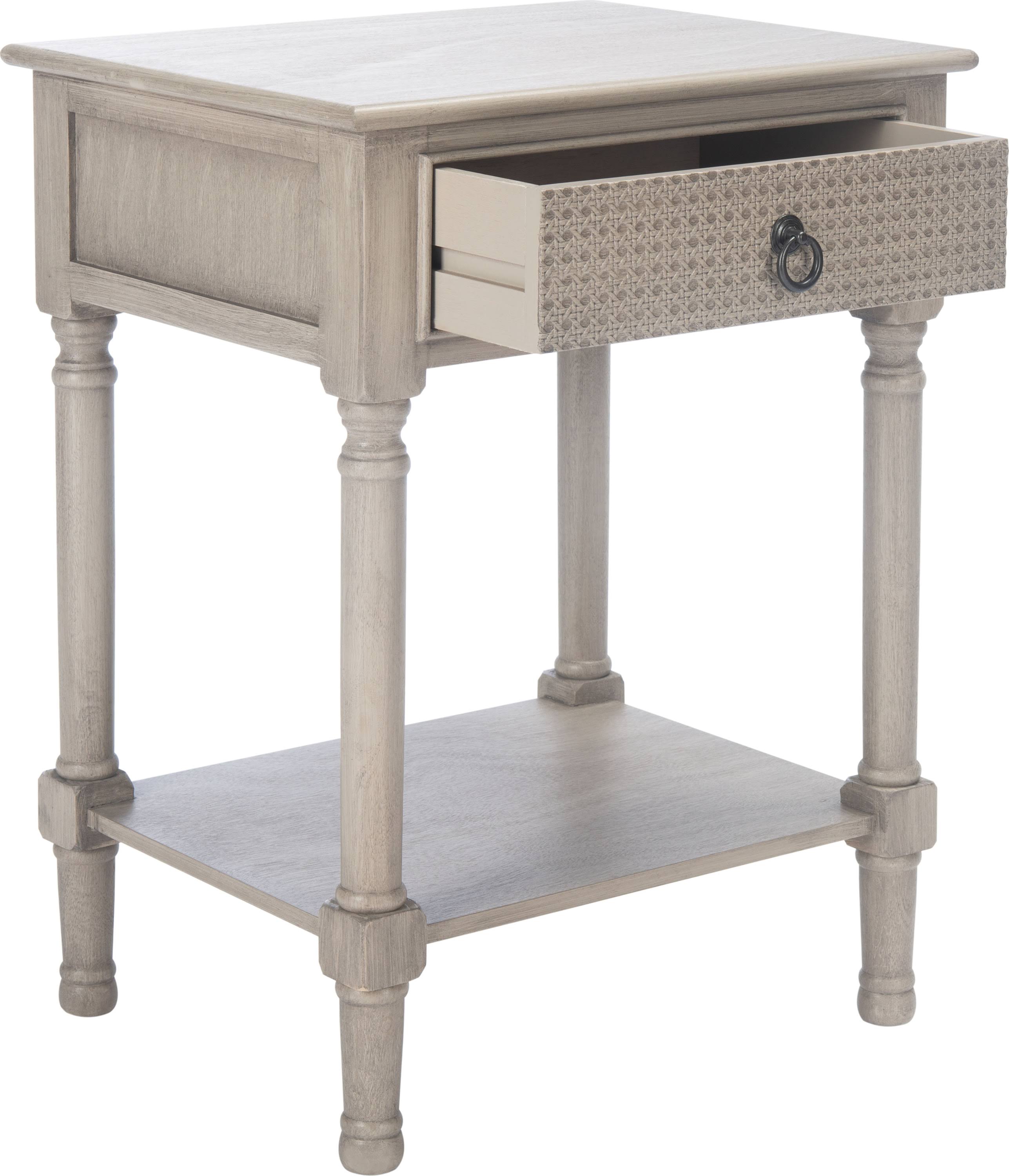 Greige 1 Drawer Accent Table S594