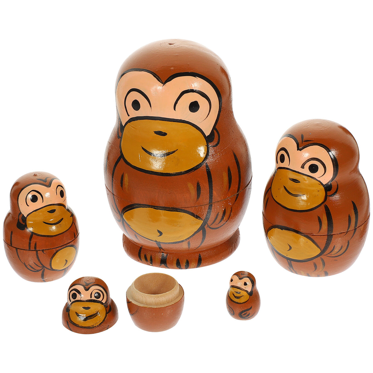 1 Set of Russian Matryoshka Dolls Monkey Stacking Dolls Nesting Dolls H4914