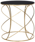 Gold/Black Glass Accent Table F29048