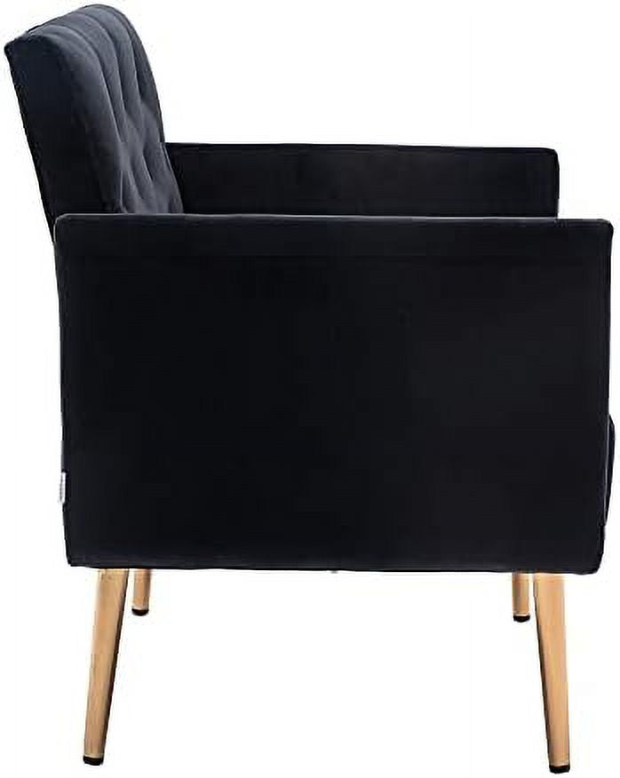 Rose Golden Metal Legs Velvet Accent Armchair U394693