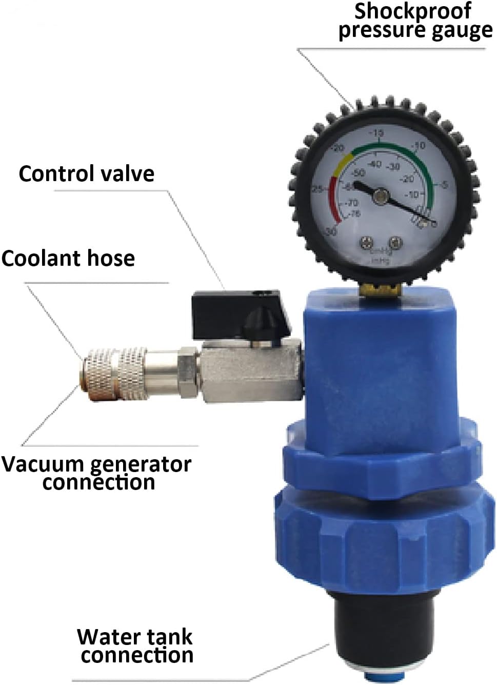 Coolant Vacuum Refill Kit with Pressure Gauge and 8PCS Rubber Adapters R424074