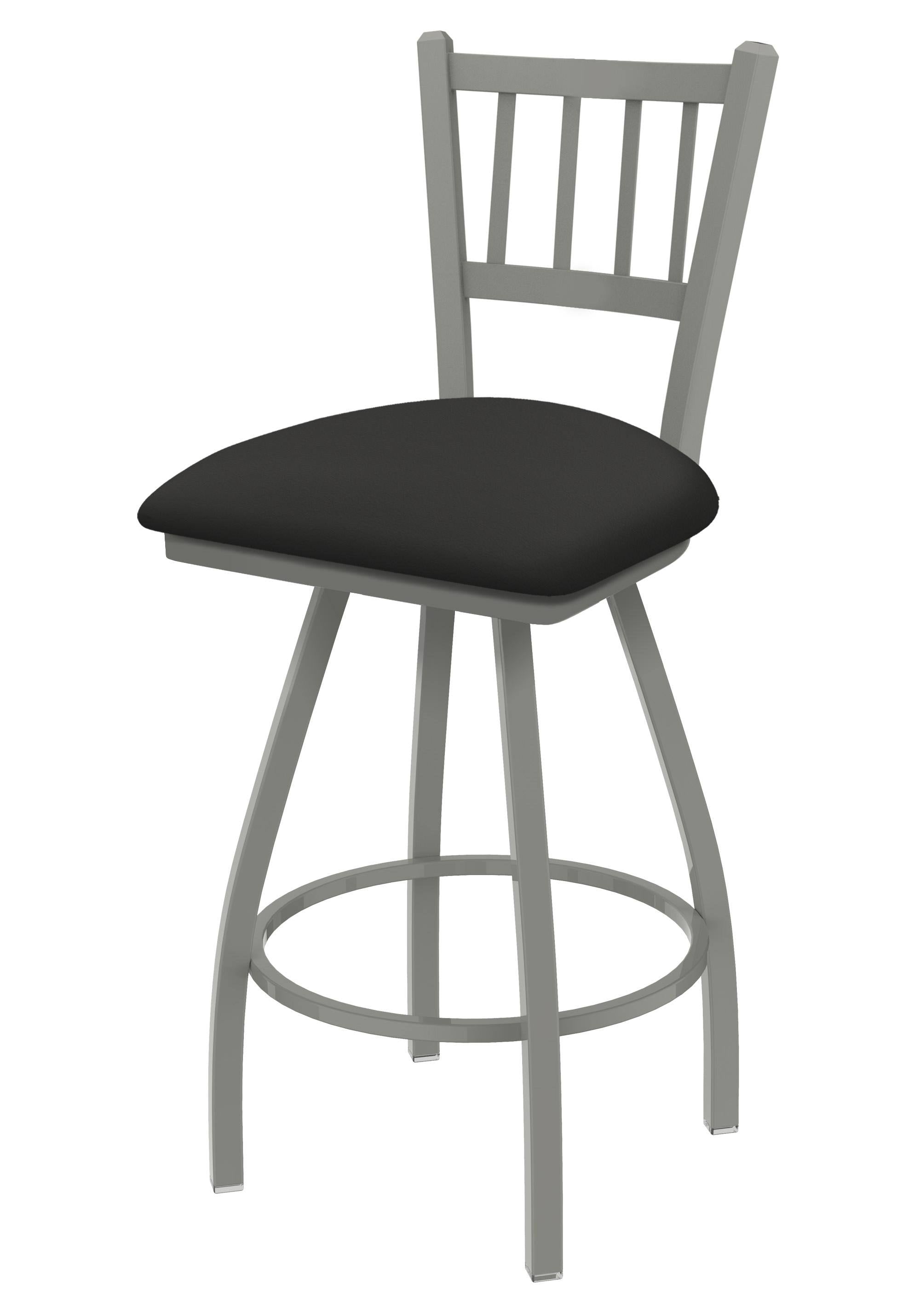 30x22 Swivel Bar Stool with Anodized Nickel Finish and Iron Seat M606455