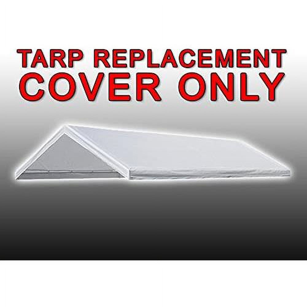 White Valanced Canopy Replacement Cover 12'X20' Y441331
