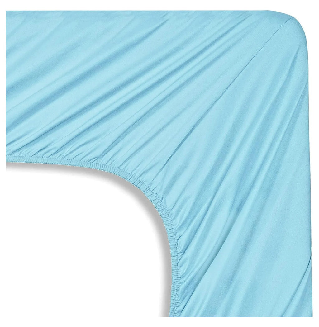 Queen 4 Piece Sheet Set, Aqua Blue V106