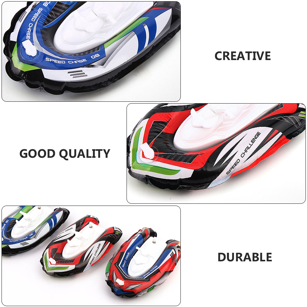 Inflatable Jet Ski Infant Toys Tub Motor Boat Baby Toddler 3 Pcs U192
