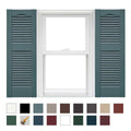 Open Louver Vinyl Shutters (1 Pair) 14.5 x 55 Wedgewood Blue Q669933