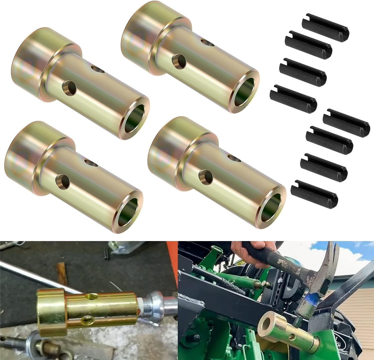 2 Pairs Cat 2 Quick Hitch Adapter Bushings Set for Category II 3-Point Tractor C1314