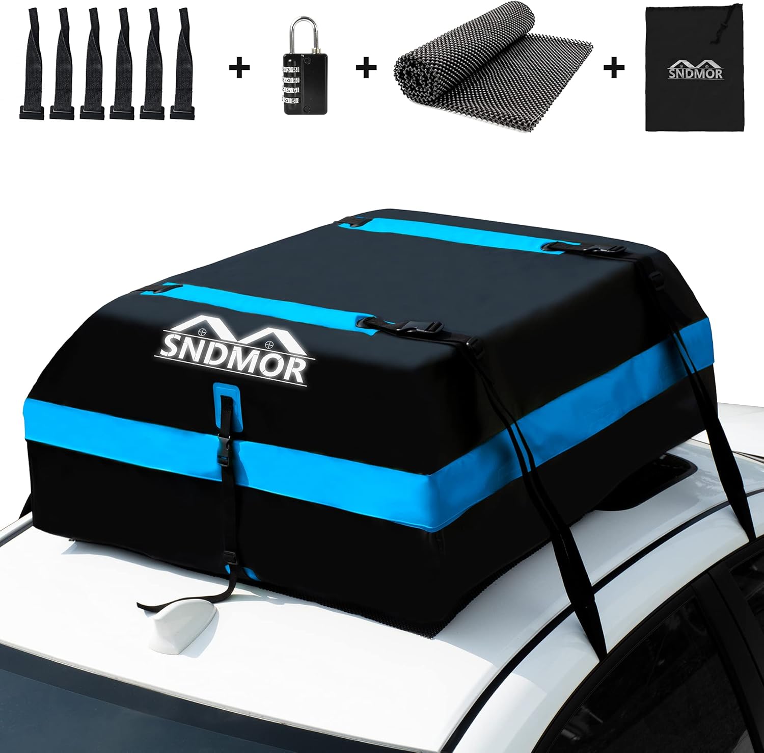 Waterproof Car Rooftop Cargo Carrier Bag with Anti-Slip Mat and Straps Z8925