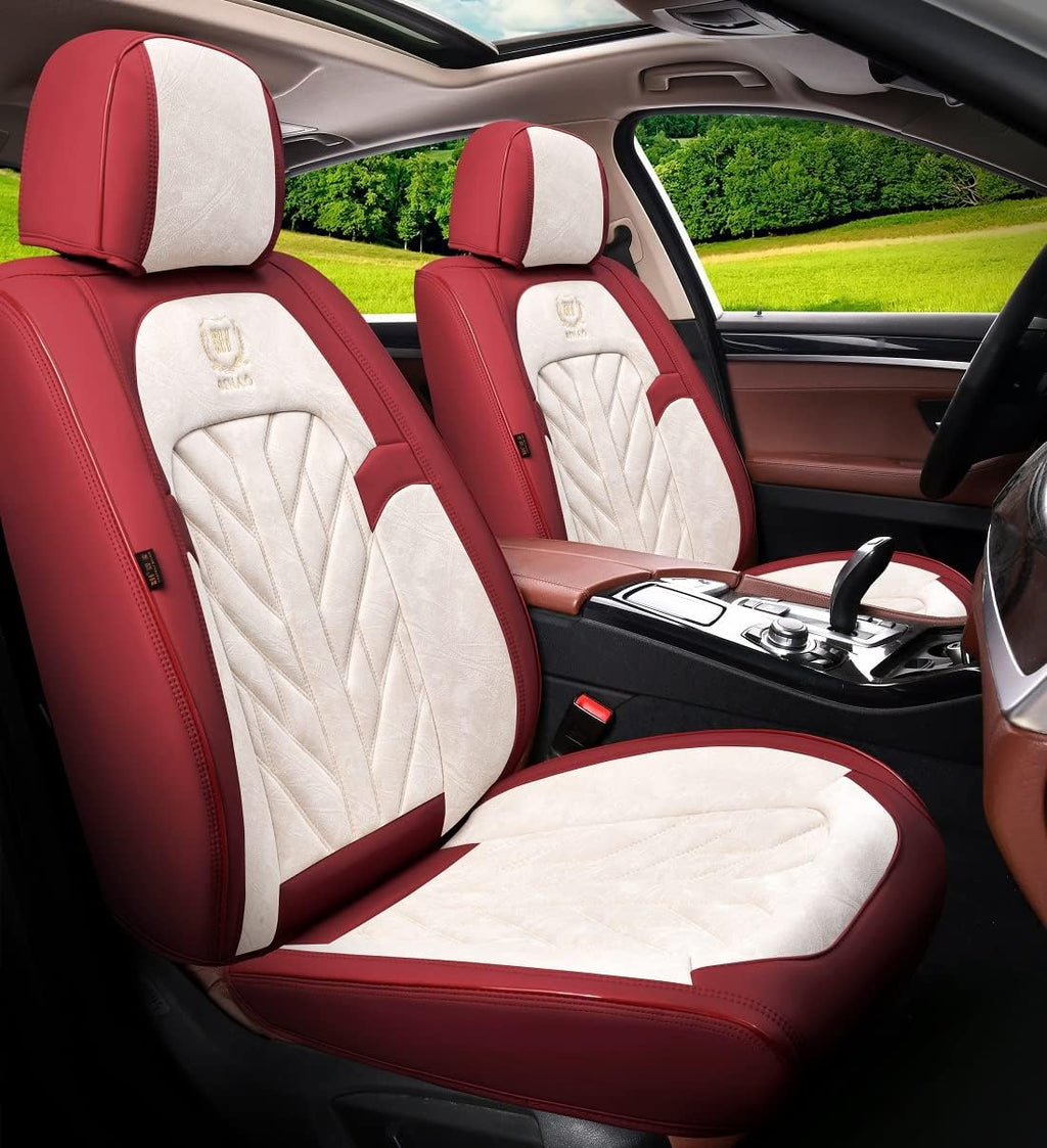 Pink-White Universal 5-Seater Full Set Car Seat Covers P5078