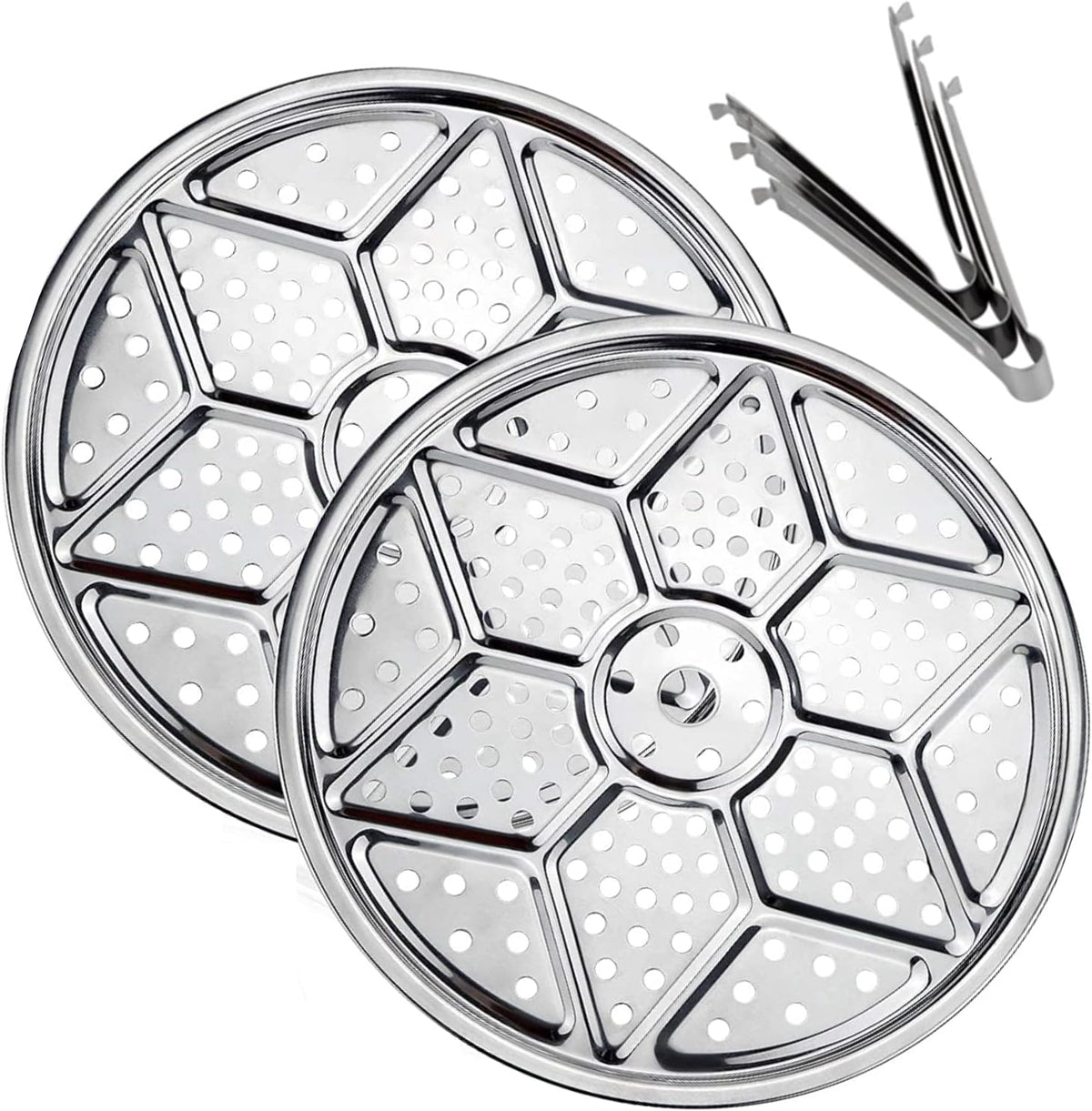11-Inch Round Stainless Steel Steamer Rack (2 Pack) B133938
