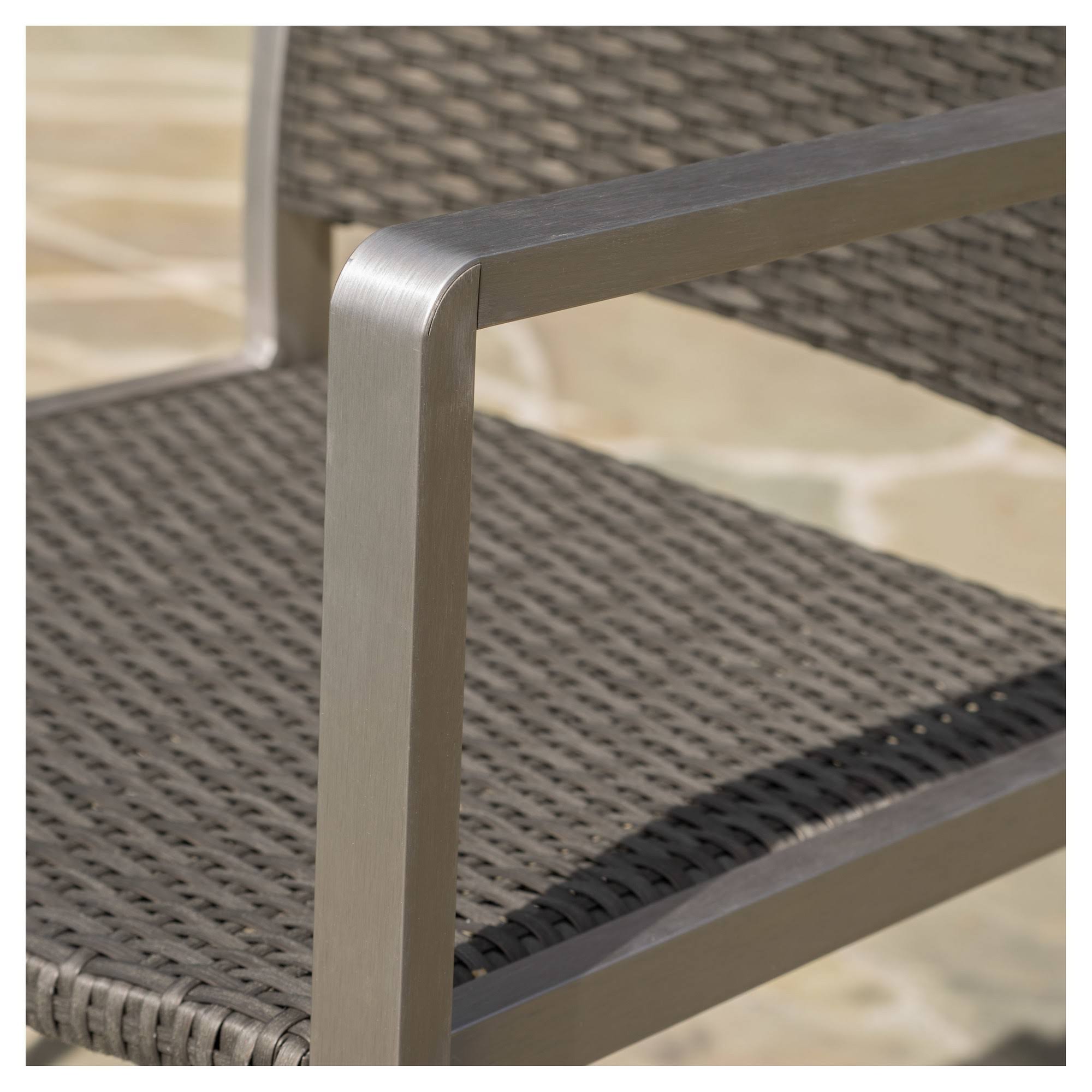 Outdoor 3-Piece Bar Set with Glass Table Top Z60313
