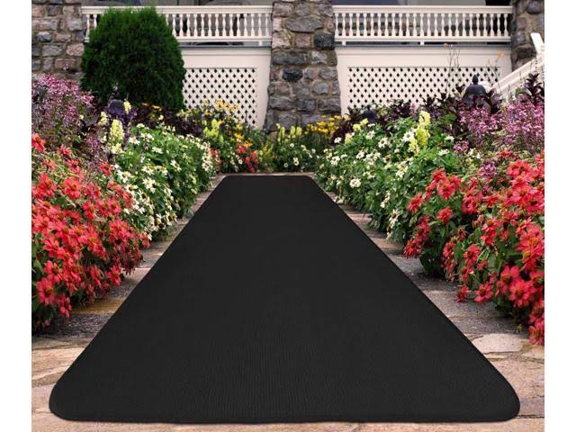 Black Outdoor Carpet Runner O386