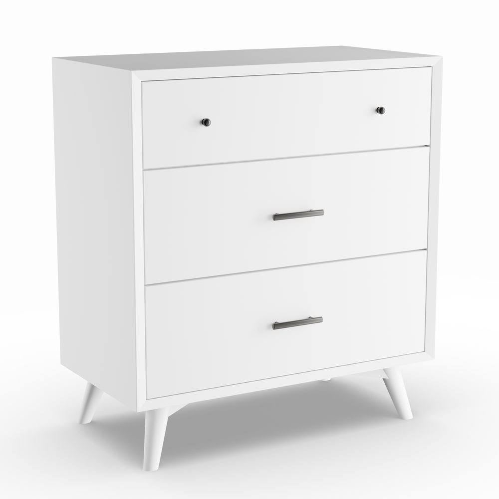 Brown Wood 3-Drawer Small Chest E981