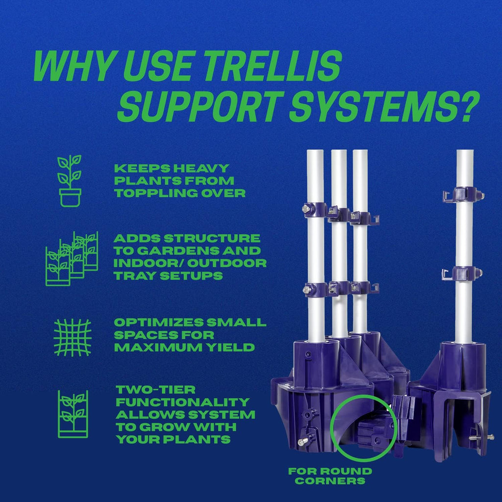 Trellis System Support Kit with Mounting System for Scrog Netting B187