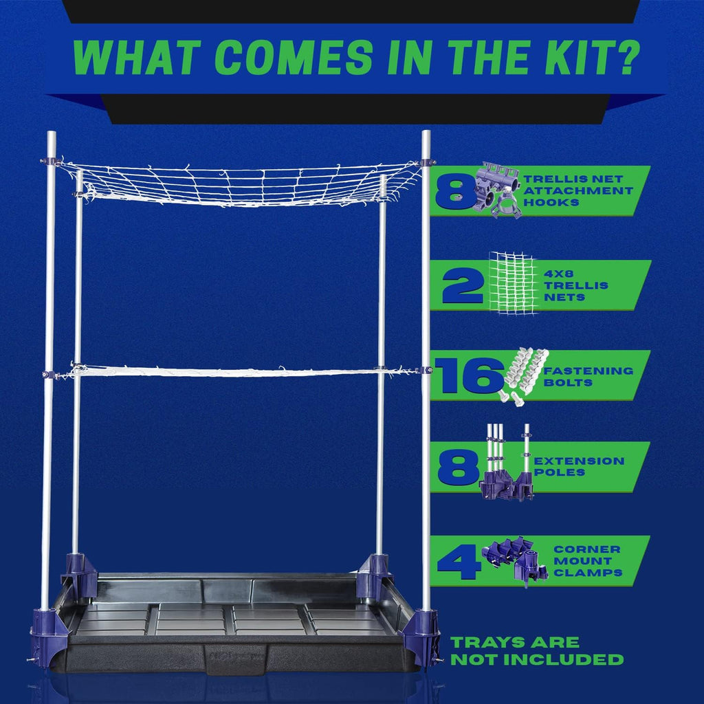 Trellis System Support Kit with Mounting System for Scrog Netting B187
