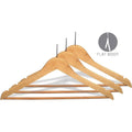 Wooden Suit Hanger with Chrome Hardware, Box of 100 L292210