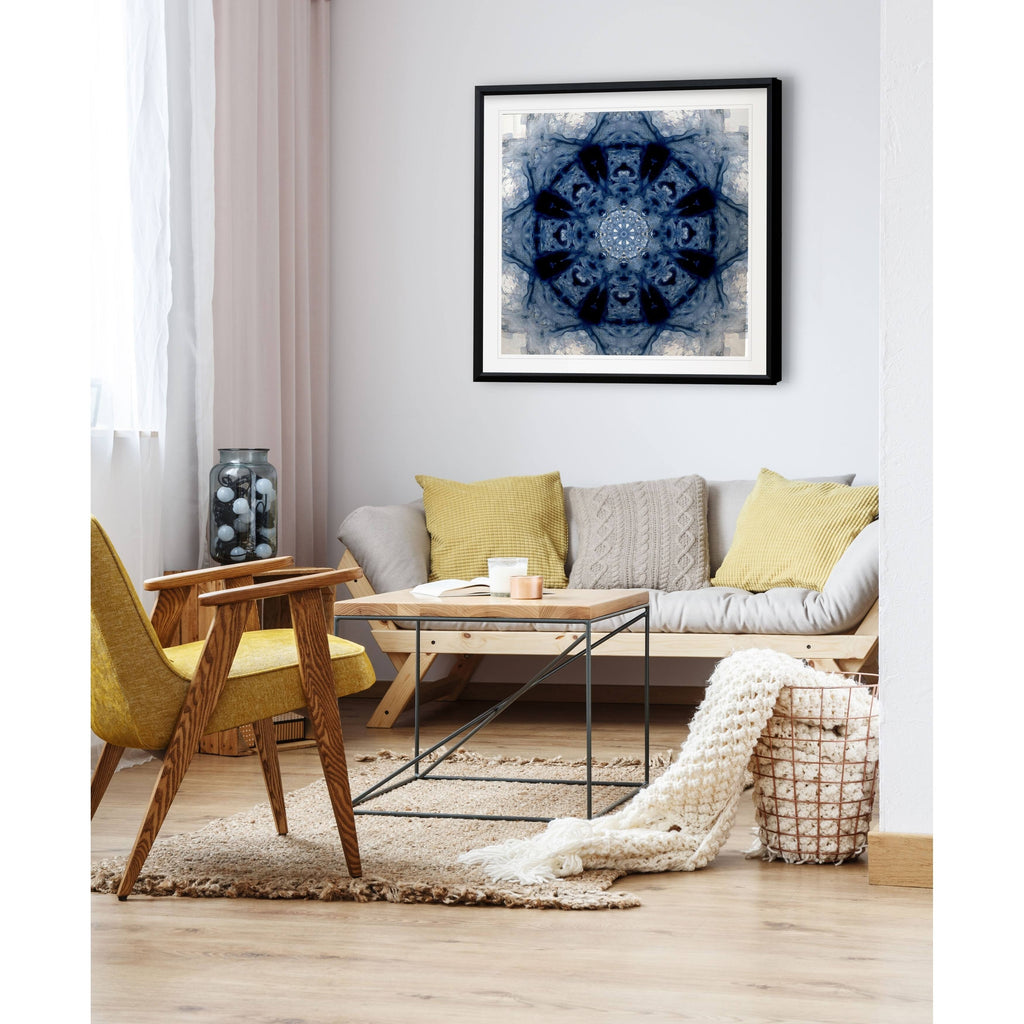 Indigo Framed Giclee Print 38x38 B52805