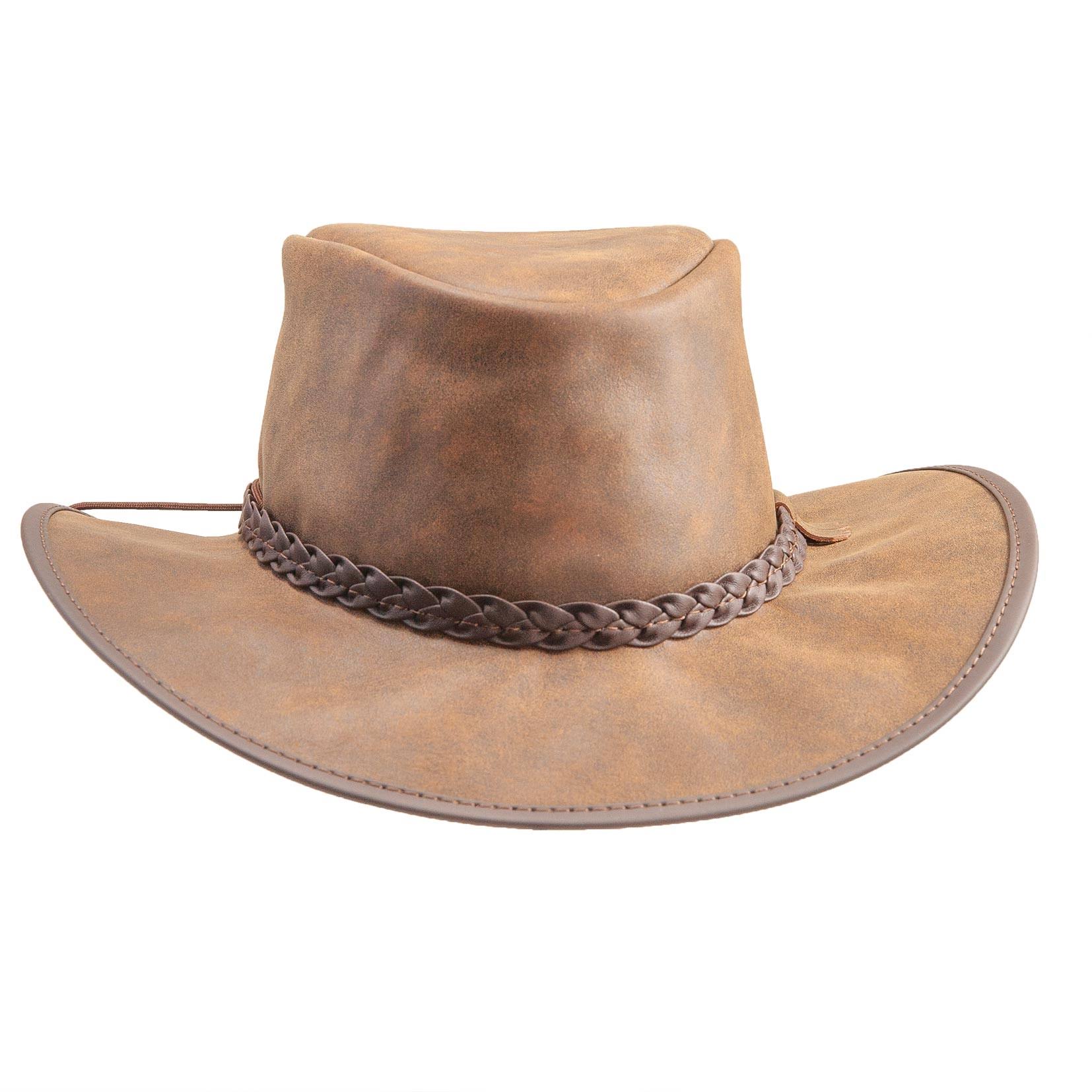 Brown Leather Bomber Hat B381080