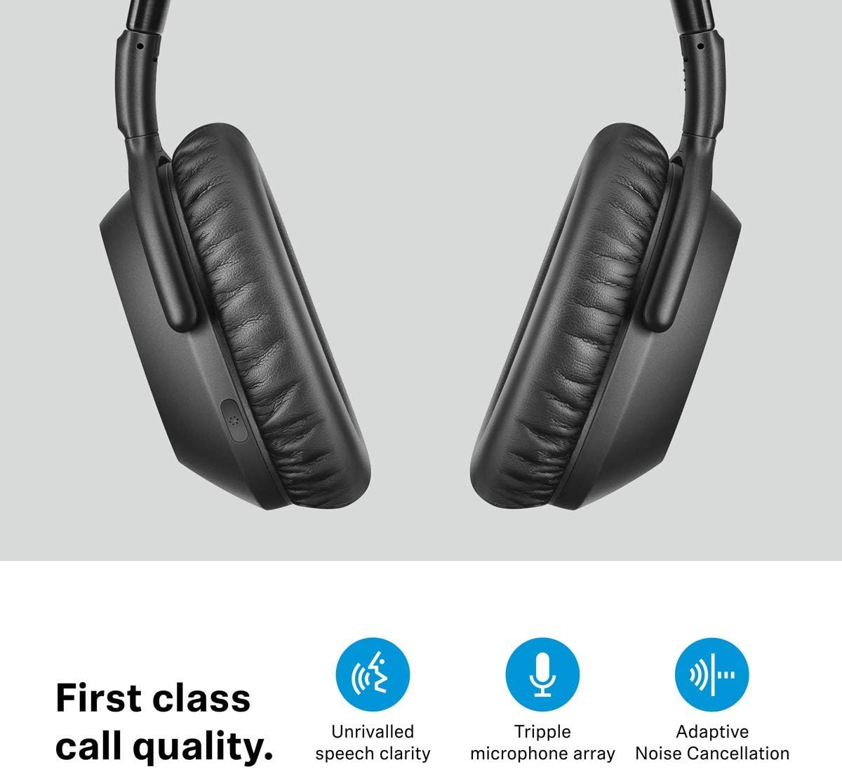 Black Wireless Noise Cancelling Bluetooth Headphone with 30-Hour Battery Life X2780