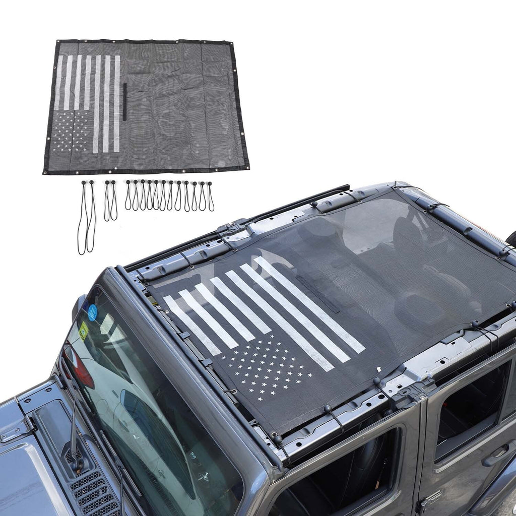 Black Sun Shade Bikini Top for Jeep Wrangler JL JLU 4-Door P658205