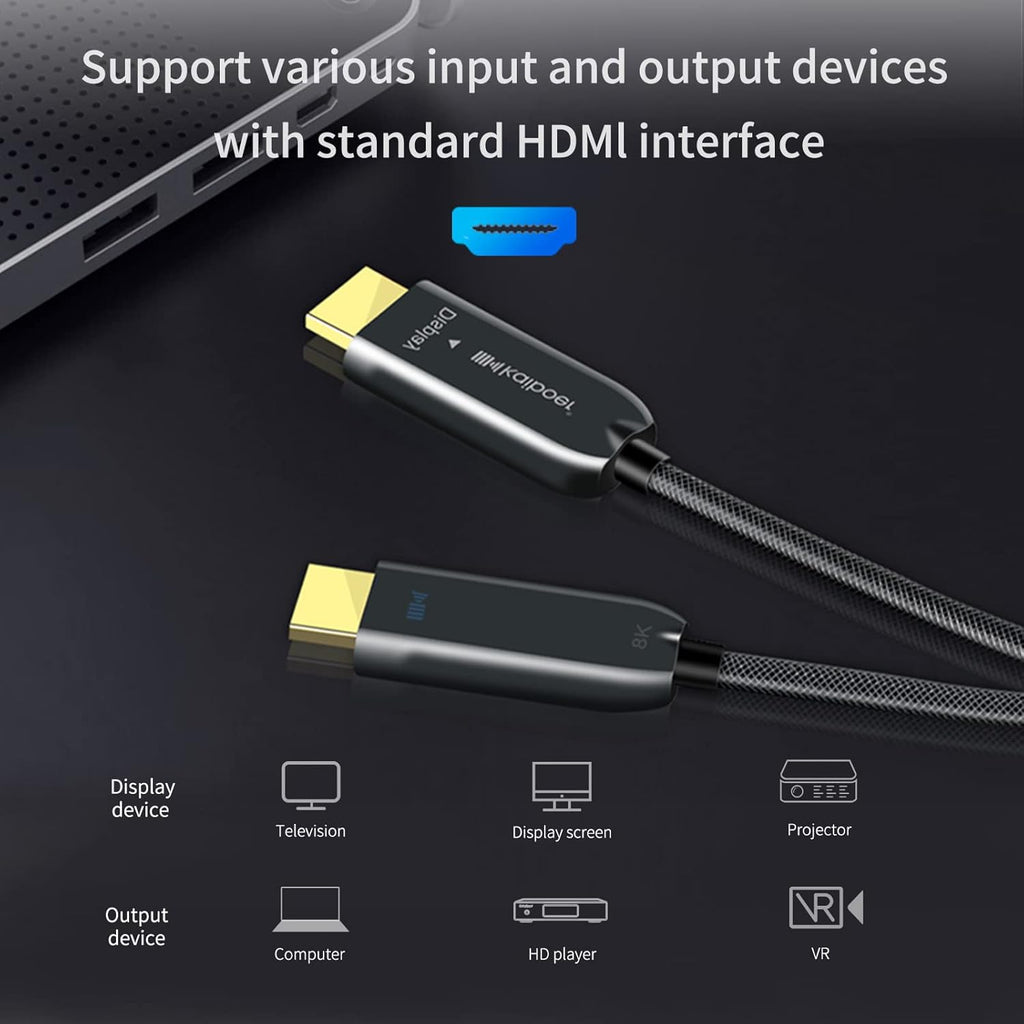 Fiber Optic HDMI Cable 32 Feet 8K HDMI 2.1 48Gbps Pack of 2 G273462