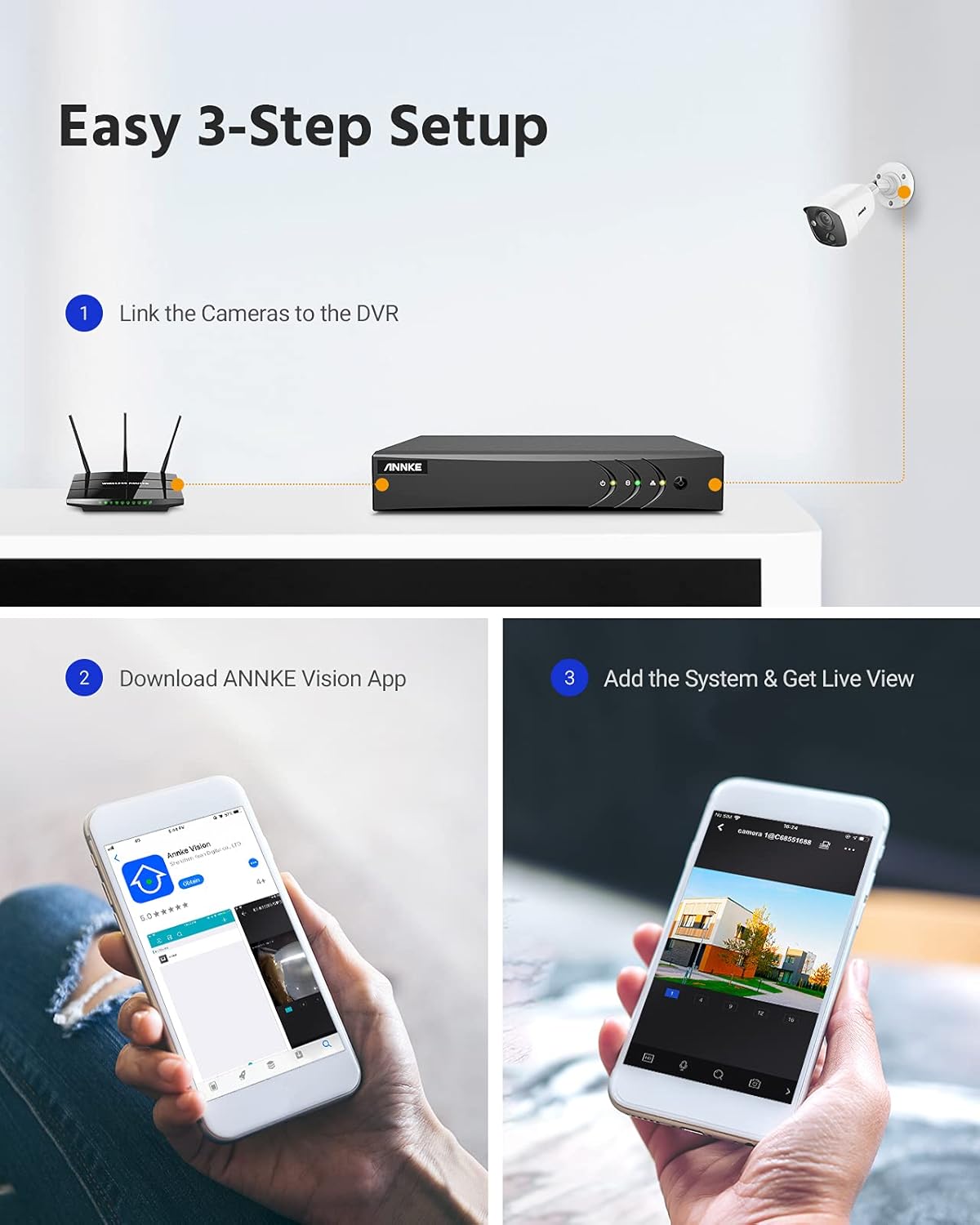 16CH 5MP Lite CCTV Camera System with 8 × 1080P Weatherproof Bullet Security Cameras, 2 TB Hard Drive C992392