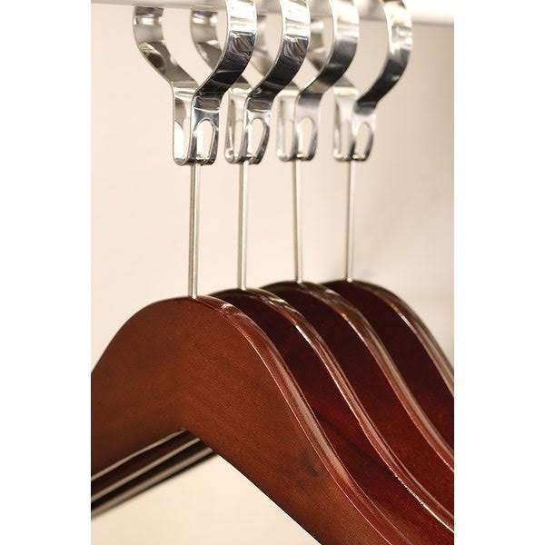 Wooden Suit Hanger with Chrome Hardware, Box of 100 L292210