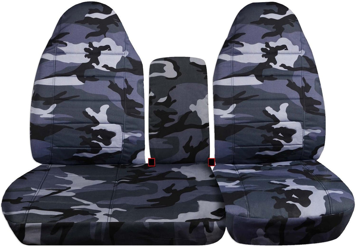 Camo Truck Seat Covers Gray P387088