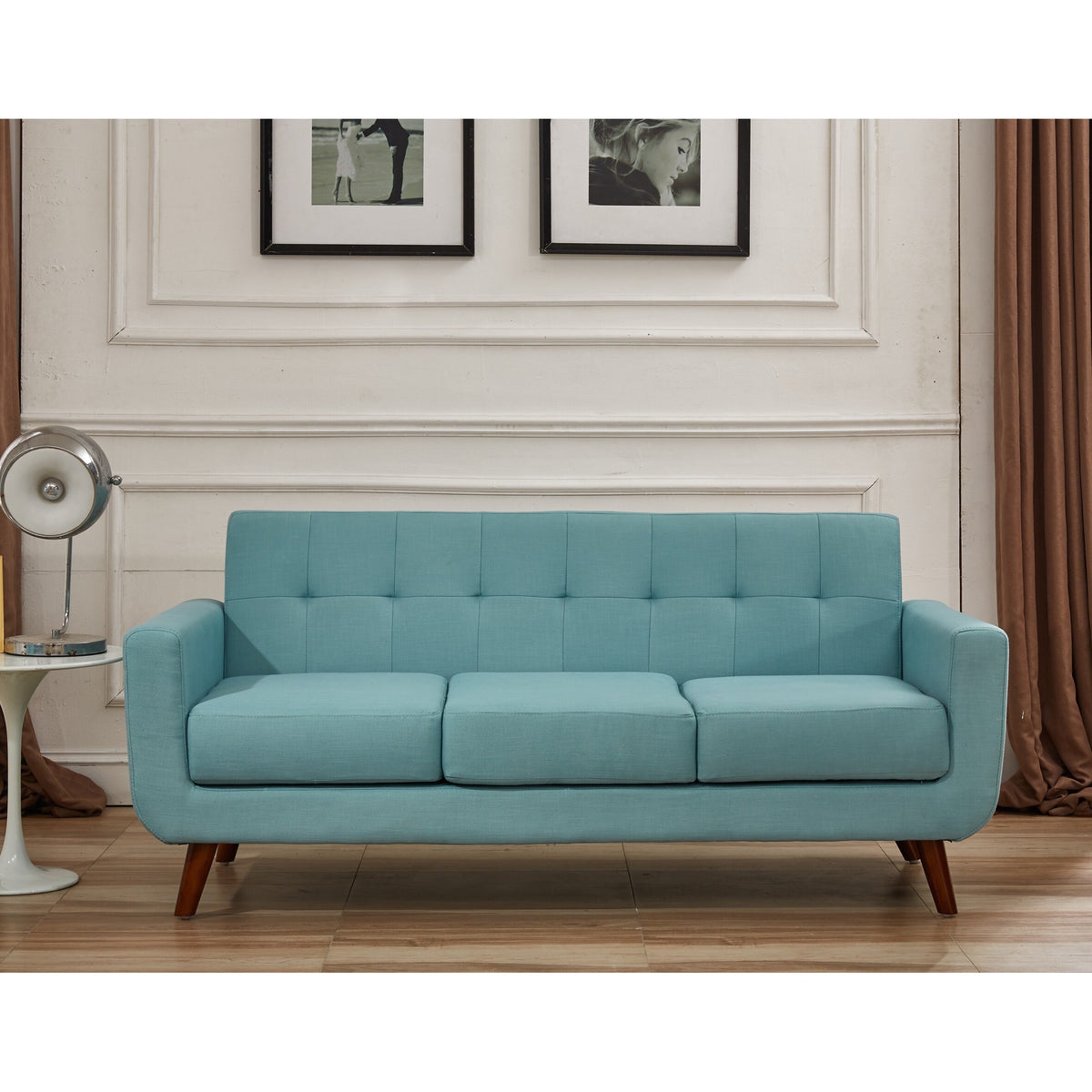 Linen Upholstered Tufted Sofa B100978
