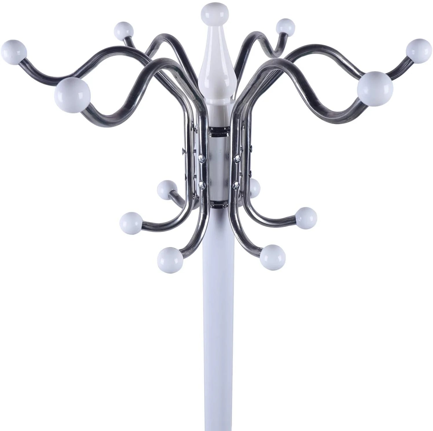 Metal Coat Tree with 16 Hooks and Marble Base N95365